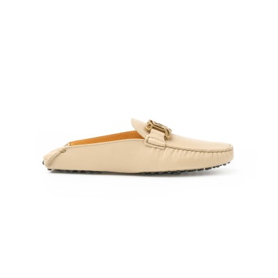 Gommino Mocassin Leather Mule Sand