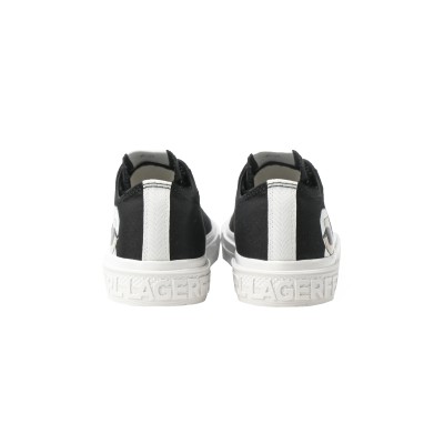 Kampus III Lo Lace Sneakers in Black/White Canvas