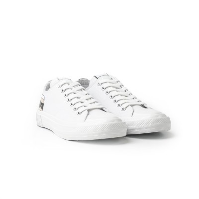 Kampus III Lo Lace Sneakers in White Canvas