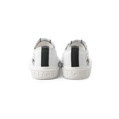 Kampus III Lo Lace Sneakers in White Canvas