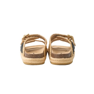 Kamini Bed Double Buckle Karl Natural Raffia