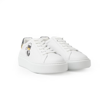 Disney Maxi KUP Sneakers in White Leather