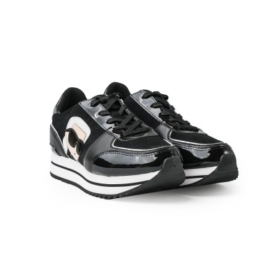 Sneakers Velocita II Karl Black Leather Suede