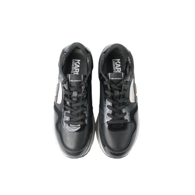 Sneakers Velocita II Karl Black Leather Suede