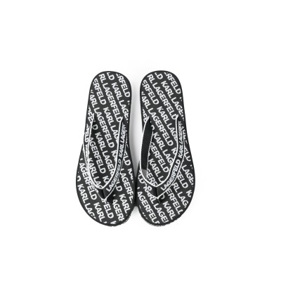 Kosta Essential Logo Thong Sandal in Black/White