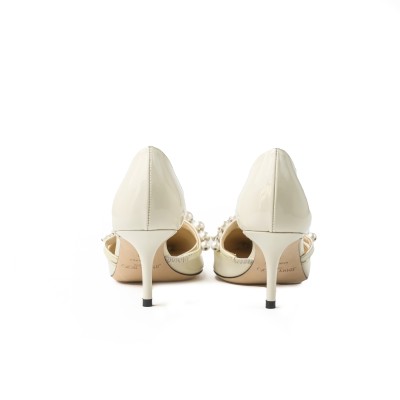 Aurelie 6.5cm Pumps Latte/White Patent