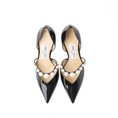 Aurelie 8.5cm Pumps Black/White Patent