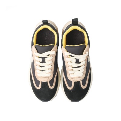 Sneakers Good Luck Trainer Nylon Nat Suede Black Cream