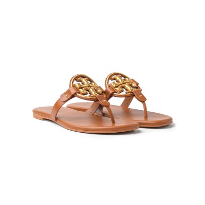 Metal Miller Paris Nappa Sandal Bourbon Miele