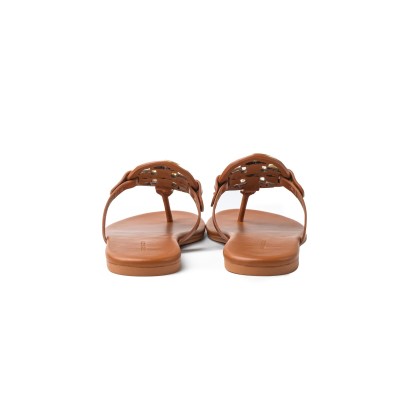 Metal Miller Paris Nappa Sandal Bourbon Miele