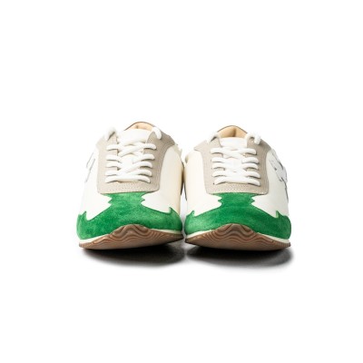 Sneakers Panelled Logo Patch Snow White Green