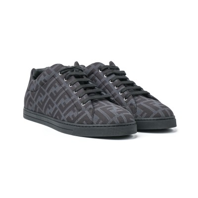 FF All Over Low Top Sneakers in Grey/Black