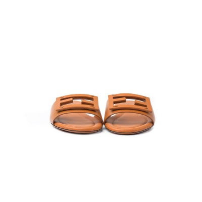 FF Logo Plaque Sandal Brown