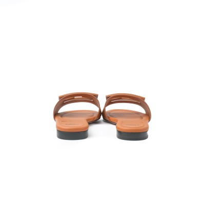 FF Logo Plaque Sandal Brown