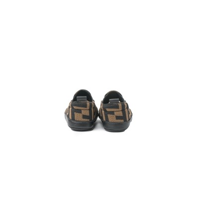 Baby Slip On Shoes FF Logo Brown Black