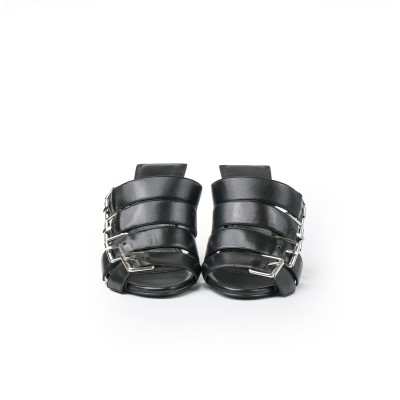 Knife Mules Heel 8cm Black