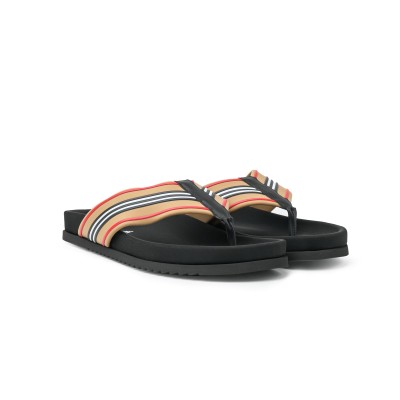 Icon Stripe Flip Flops Archive Beige