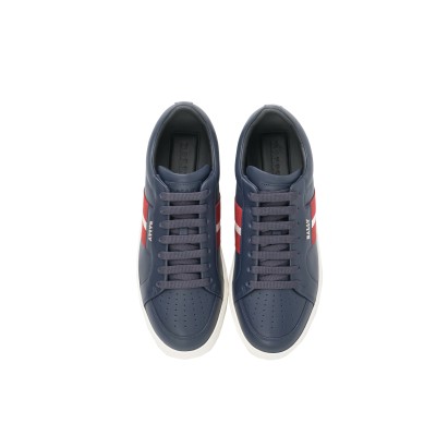 Moony Sneakers Navy With List Red White