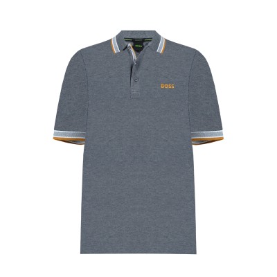 Polo Paddy 030 Grey Logo Orange