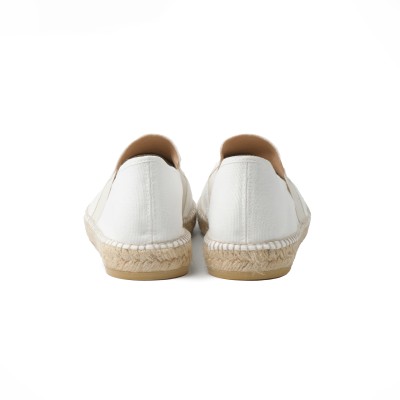 Espadrilles Elastic White Logo Black