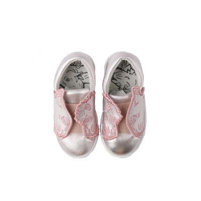 Kids Slip On Pink Cheetah Leather