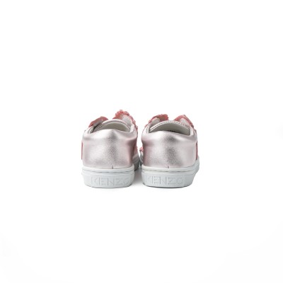 Kids Slip On Pink Cheetah Leather