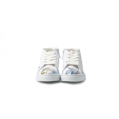 Kids Sneakers High Top White Animal Multicolor