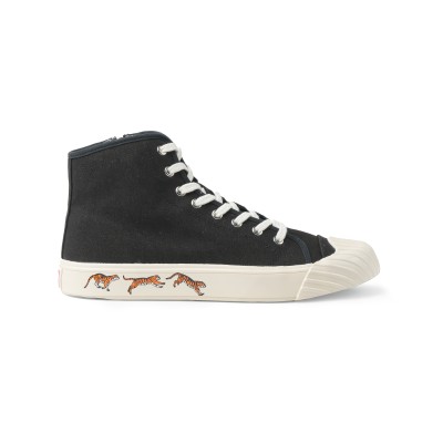 Sneakers High Top Trainers Tiger With Zipper Black