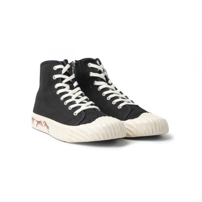 Sneakers High Top Trainers Tiger With Zipper Black