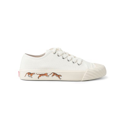 Sneakers Low Top Trainers Tiger White