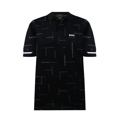 Polo Paddy 2001 Black With Tonal Printed Pattern