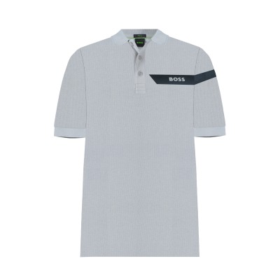 Polo Paule 063 Light Grey Logo List Black