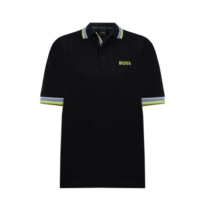 Polo Paddy 012 Charcoal Logo Green