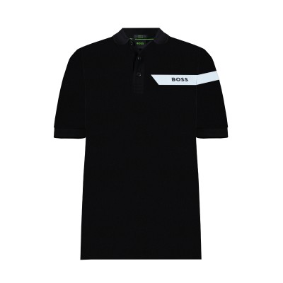 Polo Paule 001 Black Logo List White