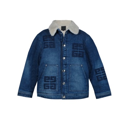 Kids Jacket Denim 4G Logo Patch