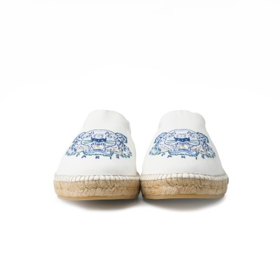 Tiger Espadrilles Elastic White Logo Silver