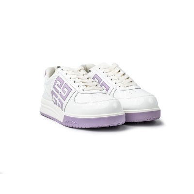 G4 Low Top Sneakers In White/Lilac Patent Leather