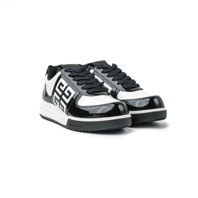 G4 Low top Sneakers In Black/White Patent Leather