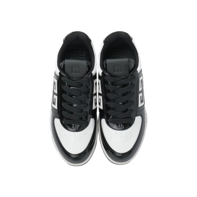 G4 Low top Sneakers In Black/White Patent Leather