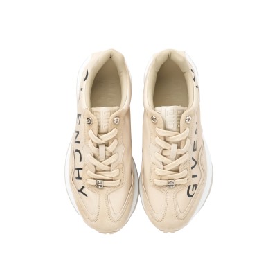 Giv Runner Logo Print Sneakers Light Beige