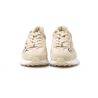 Giv Runner Logo Print Sneakers Light Beige