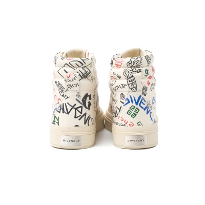 City High Top Sneakers Ivory Multicolor