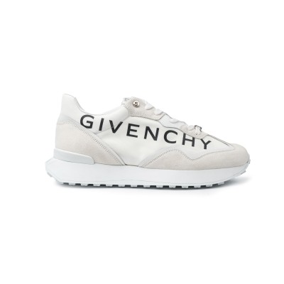 Giv Runner Logo Print Sneakers White