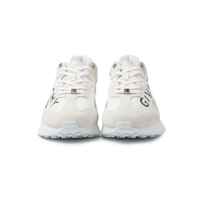 Giv Runner Logo Print Sneakers White