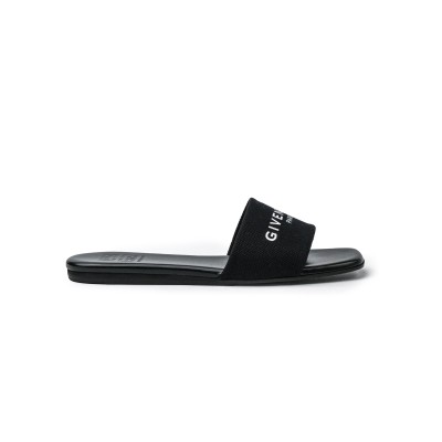 4G Slide Sandals Flat Black