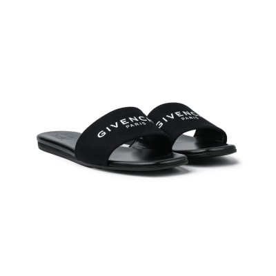 4G Slide Sandals Flat Black