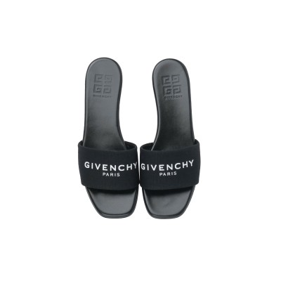 4G Slide Sandals Flat Black