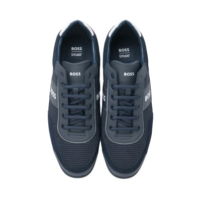 Saturn Low Top Sneakers in Dark Blue with White Logo