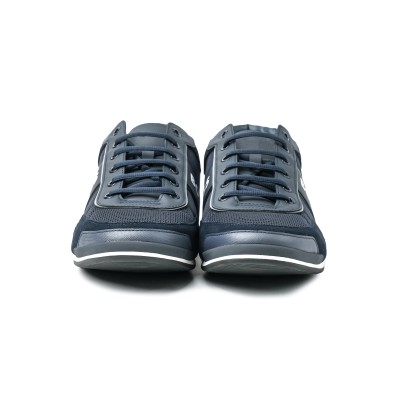 Saturn Low Top Sneakers in Dark Blue with White Logo