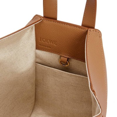 Compact Hammock Bag In Soft Grained Calfskin Toffee